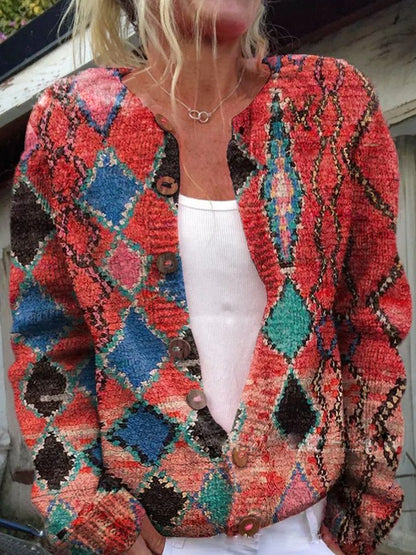 Bloemenpracht Gebreide Cardigan