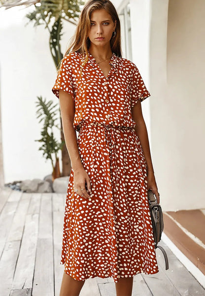 Lena – Comfortabele Zomerjurk met Print