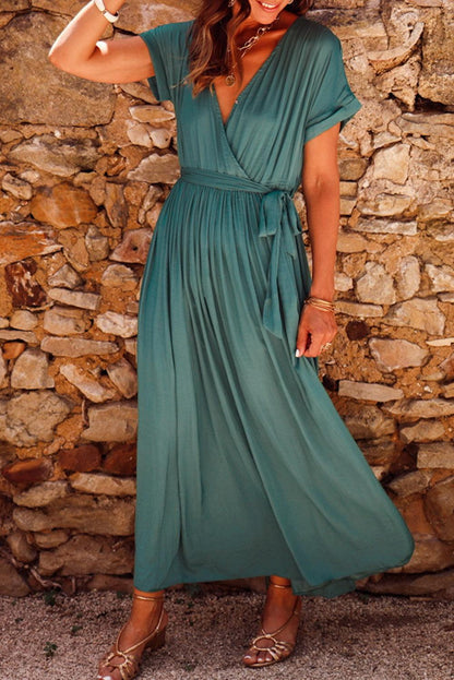 Elegance Maxi Wrap Dress – Jouw Perfecte Silhouet