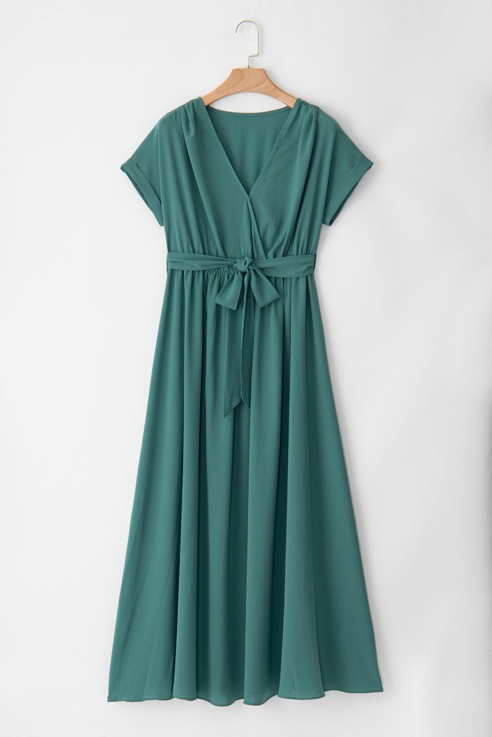 Elegance Maxi Wrap Dress – Jouw Perfecte Silhouet