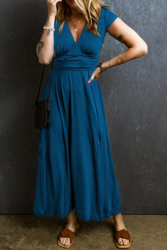 Elegance Maxi Dress – Tijdloze V-hals Chic