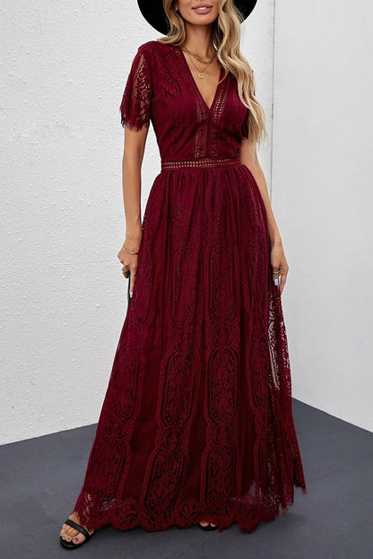 Lace Elegance Maxi – Jouw Statement Jurk voor Speciale Gelegenheden
