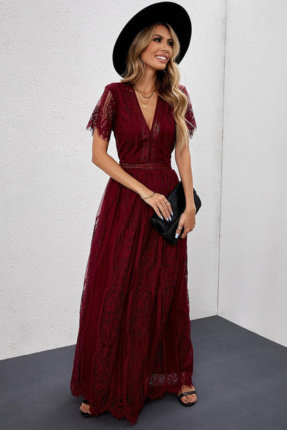 Lace Elegance Maxi – Jouw Statement Jurk voor Speciale Gelegenheden