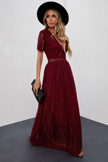 Lace Elegance Maxi – Jouw Statement Jurk voor Speciale Gelegenheden