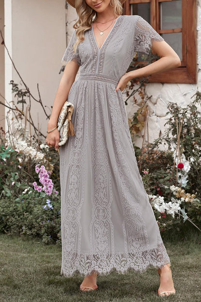 Lace Elegance Maxi – Jouw Statement Jurk voor Speciale Gelegenheden