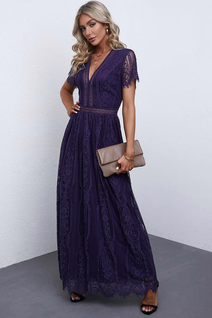 Lace Elegance Maxi – Jouw Statement Jurk voor Speciale Gelegenheden