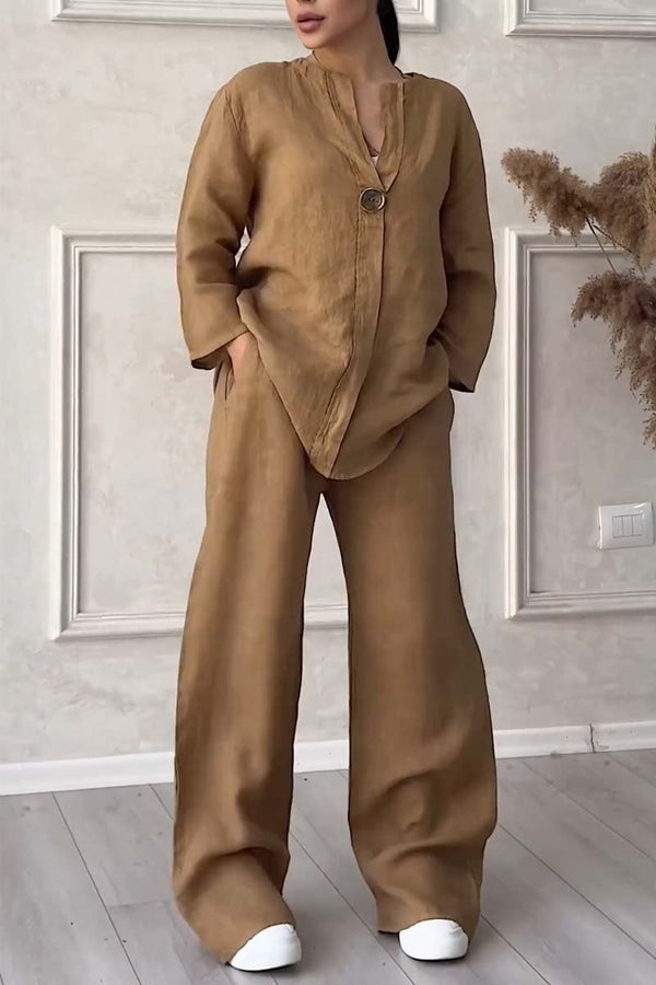 Livia - Casual Tweedelige Set van Katoen en Linnen | Comfort & Stijl in Één