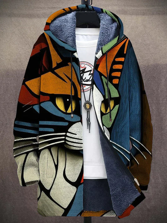 CatCanvas – Vibrant Hoodie Cardigan