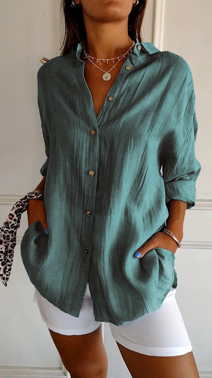 BreezyBliss – Luchtige Loszittende Blouse voor Dames