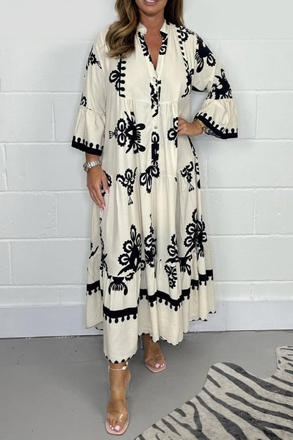 Freya - Zachte Print Jurk