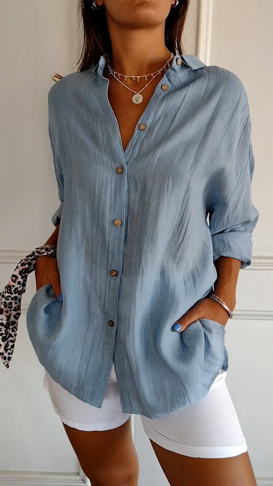 BreezyBliss – Luchtige Loszittende Blouse voor Dames