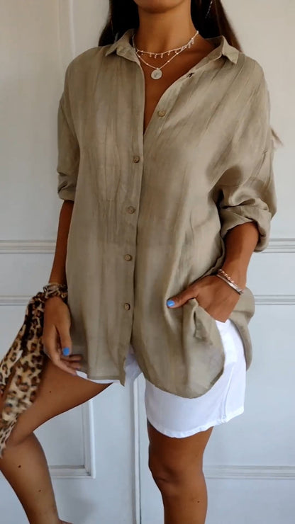 BreezyBliss – Luchtige Loszittende Blouse voor Dames