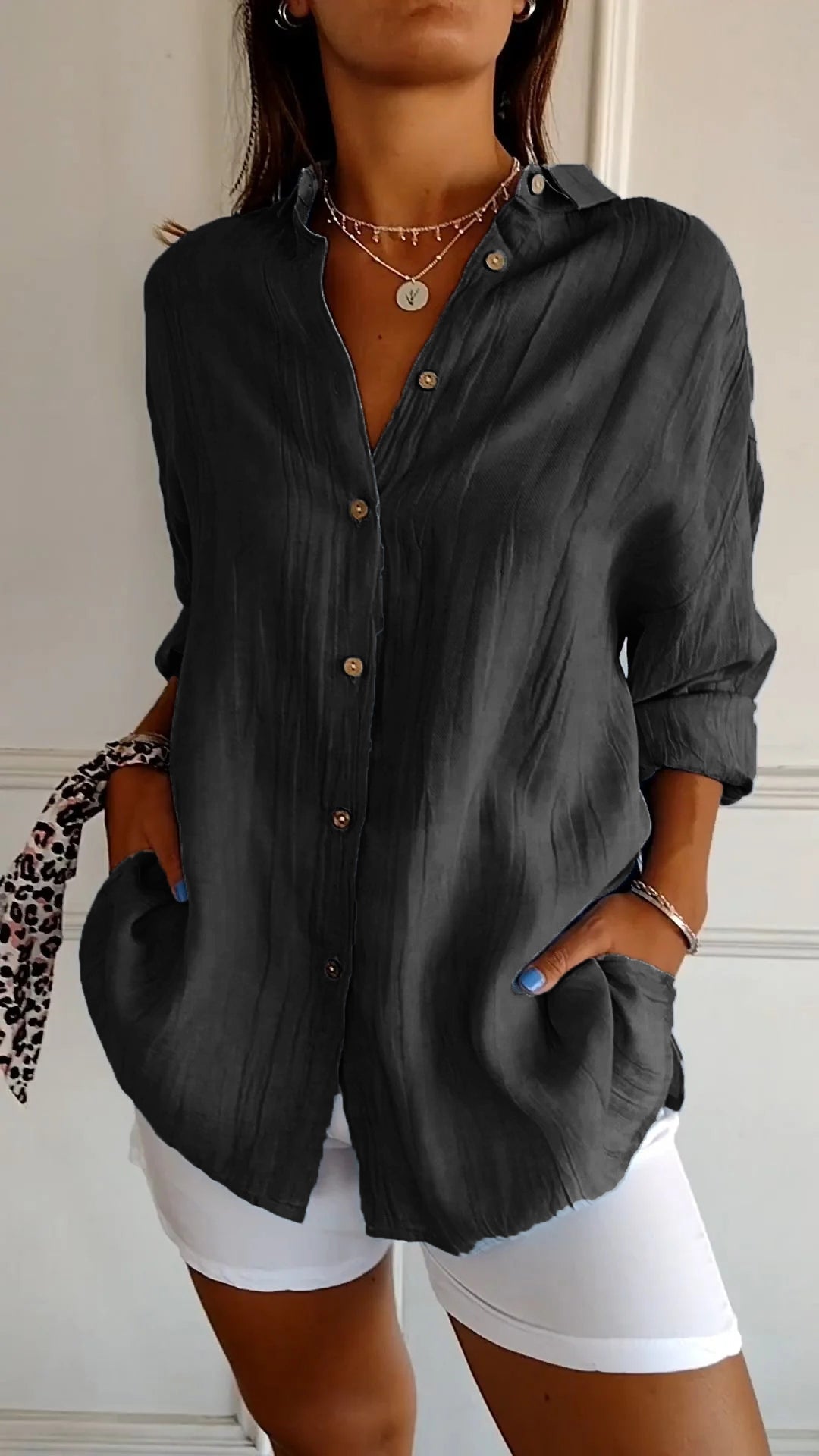 BreezyBliss – Luchtige Loszittende Blouse voor Dames