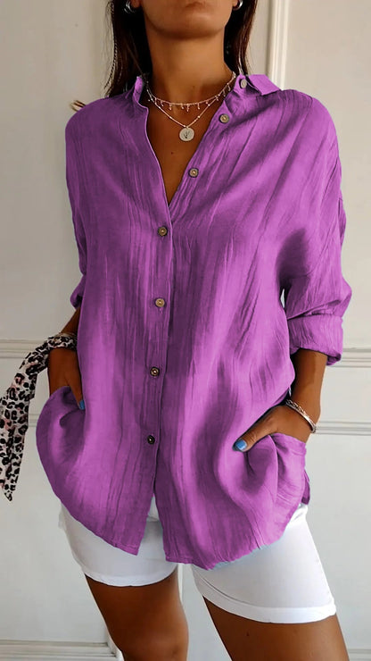 BreezyBliss – Luchtige Loszittende Blouse voor Dames
