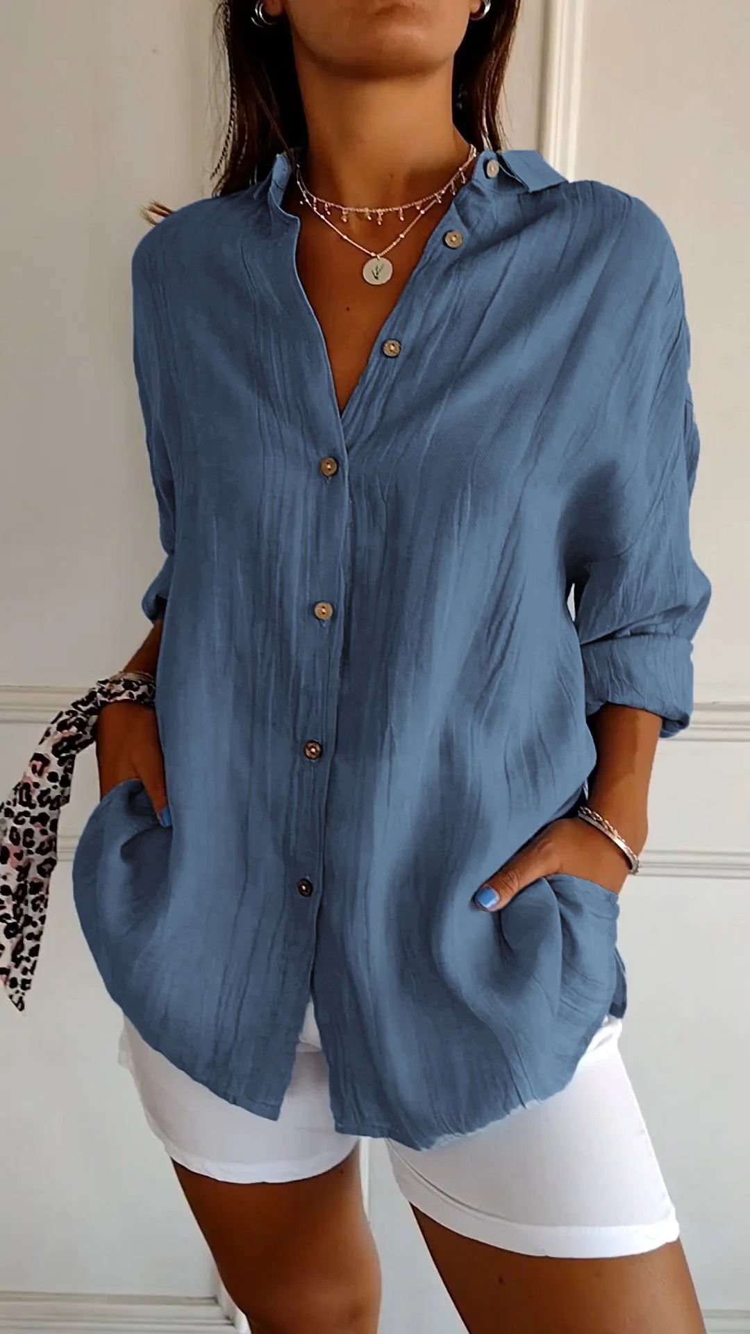 BreezyBliss – Luchtige Loszittende Blouse voor Dames