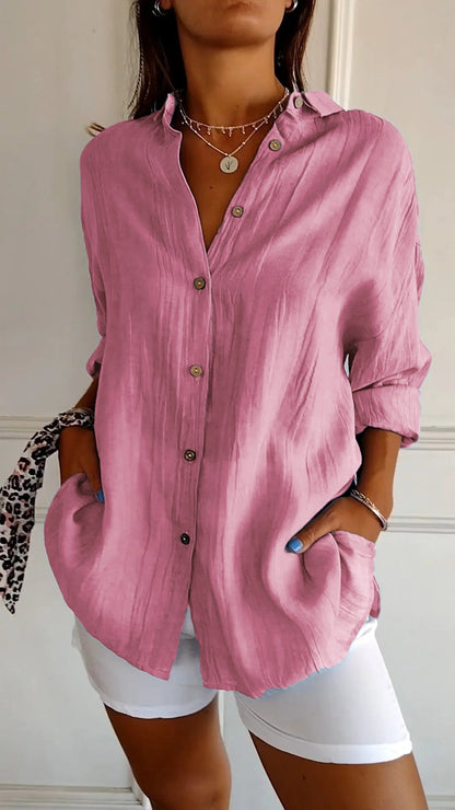 BreezyBliss – Luchtige Loszittende Blouse voor Dames