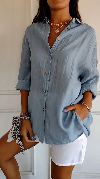 BreezyBliss – Luchtige Loszittende Blouse voor Dames
