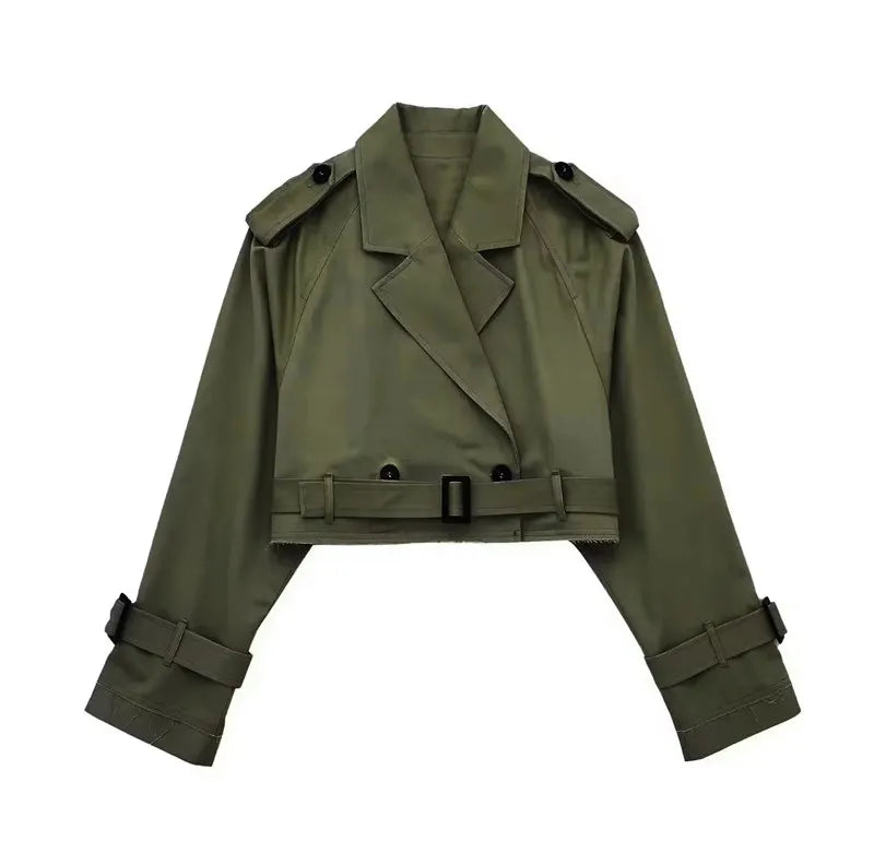 Urban Chic Korte Trenchcoat – Jouw Onmisbare Stijlpartner voor het Nieuwe Seizoen