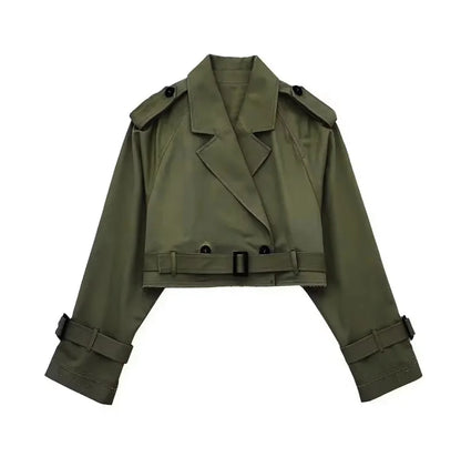Urban Chic Korte Trenchcoat – Jouw Onmisbare Stijlpartner voor het Nieuwe Seizoen