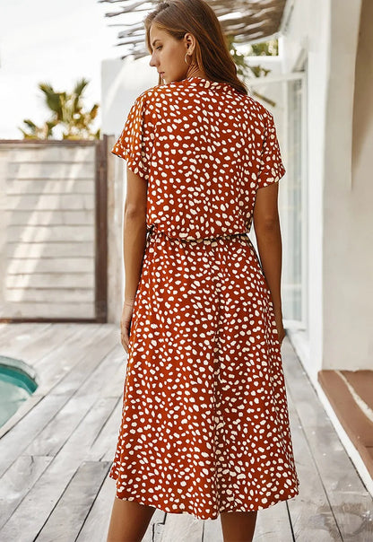 Lena – Comfortabele Zomerjurk met Print