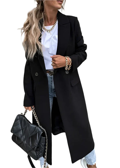 Elysia – Luxe Wollen Winterjas voor Dames