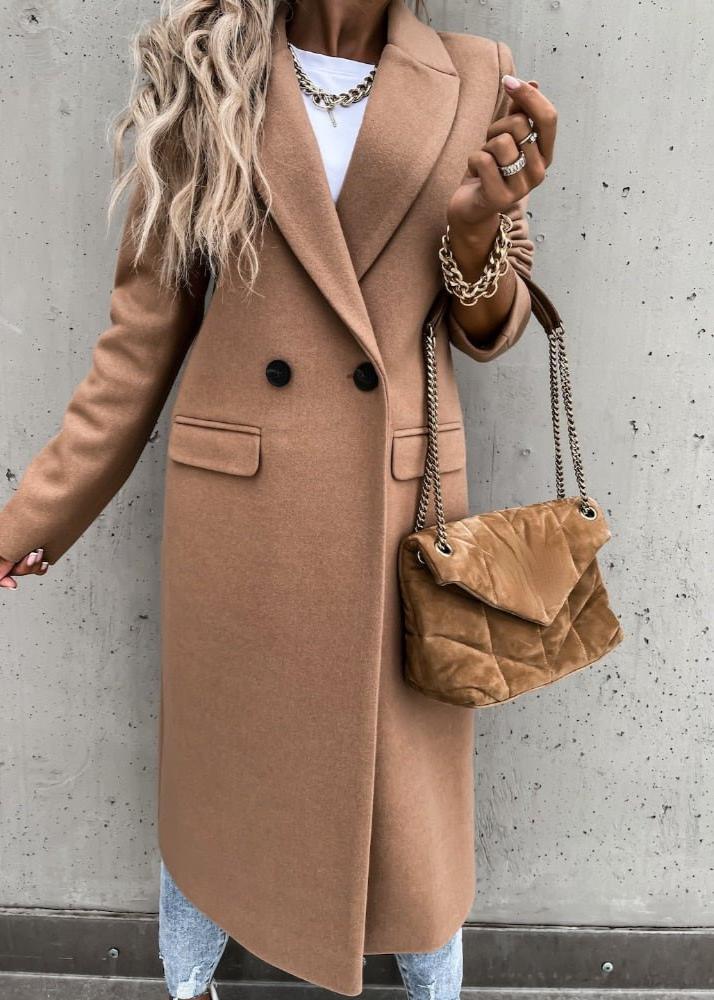 Elysia – Luxe Wollen Winterjas voor Dames