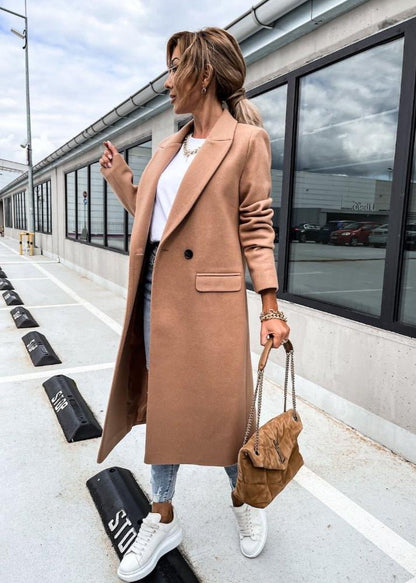 Elysia – Luxe Wollen Winterjas voor Dames