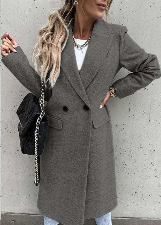 Elysia – Luxe Wollen Winterjas voor Dames