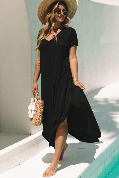BreezeFlow Maxi – De Ultieme Comfortabele Maxi T-shirt Jurk